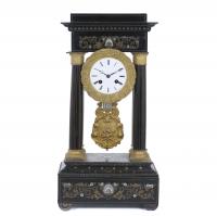 290-FRENCH "PORTICO" TABLE CLOCK, NAPOLEON III, SECOND HALF OF THE 19TH CENTURY.