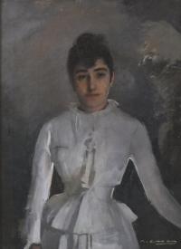 683-RAMÓN CASAS Y CARBO (1866-1932). "PORTRAIT OF MRS. CARBO".