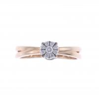 12-DIAMONDS ROSETTE RING.