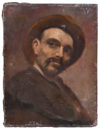 472-ATTRIBUTED TO SIMÓ GÓMEZ (1845-1880). "PORTRAIT OF A GENTLEMAN".