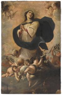 428-18TH CENTURY, SPANISH SCHOOL. "IMMACULATE CONCEPTION".