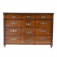 495-SPANISH CHEST OF DRAWERS, GEORGE III STYLE. MID 19TH CENTURY.