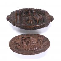 143-DUTCH AND CHINESE CARVED BOXES. 20TH CENTURY.