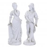 207-PAIR OF FRENCH SCULPTURES. MID 20TH CENTURY. 