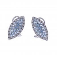 38-NAVETTE EARRINGS WITH TOPAZES AND DIAMONDS.