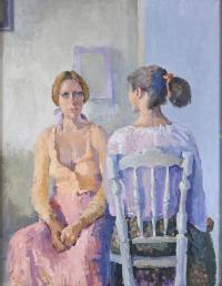 546-XAVIER BLANCH (1918-1999). "TWO FIGURES". 