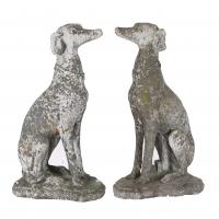 270-PAIR OF OUTDOOR GREYHOUNDS, 20TH CENTURY.