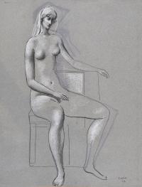 670-PERE PRUNA OCERANS (1904-1977). Study for "FEMALE NUDE", 1926.