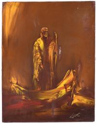 554-MANUEL VIOLA (1916-1987). "HOLY MAN ON A BOAT".