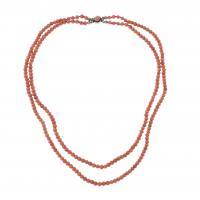 178-NECKLACE MADE OF TWO CORAL STRANDS.