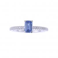 3-SAPPHIRE AND DIAMONDS RING.