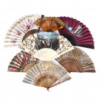 259-SET OF SEVEN FANS, 19TH AND 20TH CENTURIES.