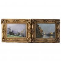 647-19TH CENTURY FRENCH SCHOOL. Pair of Post-Impressionist landscapes.
