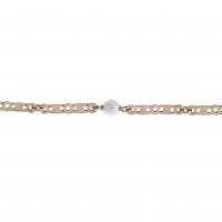 290-LINKS BRACELET WITH CULTURED PEARLS.