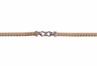 295-TWO-TONE BRACELET WITH CARTIER-STYLE LINKS.
