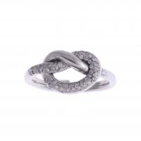 88-KNOT RING WITH DIAMONDS.