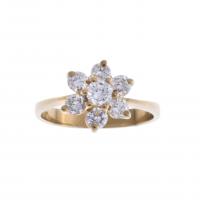 41-DIAMONDS ROSETTE RING.