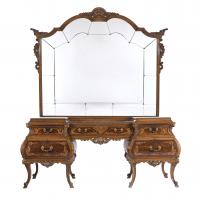 545-SPANISH CONSOLE WITH MIRROR, MID 20TH CENTURY. 