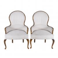 516-PAIR OF ELIZABETHAN STYLE ARMCHAIRS, EARLY 20TH CENTURY. 