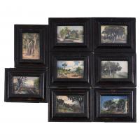 670-19TH-20TH CENTURIES SPANISH SCHOOL. Set of 8 landscapes.