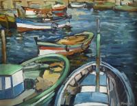18044-20TH CENTURY CATALAN SCHOOL. "BOATS".