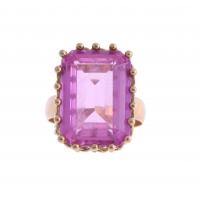 48-RING WITH ROSE TOURMALINE.