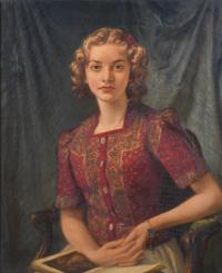 607-PETER ALEXANDER HAY (1866-1952). "PORTRAIT OF A GIRL", 1939.