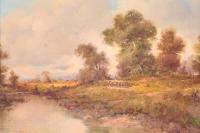 20069-EDOUARD NOWAK (1919). "PAISAJE CON OVEJAS".