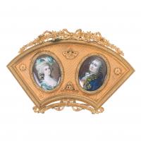 314-SECOND HALF OF 19TH CENTURY FRENCH SCHOOL. MINIATURES OF THE FRENCH MONARCHS LOUIS XVI AND MARIE ANTOINETTE. 