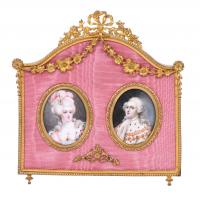 317-SECOND HALF OF 19TH CENTURY FRENCH SCHOOL. MINIATURES OF THE FRENCH MONARCHS LOUIS XVI AND MARIE ANTOINETTE. 
