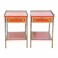 491-AFER MODELS BY MAISON JANSEN. PAIR OF SIDE TABLES, CIRCA 1950. 