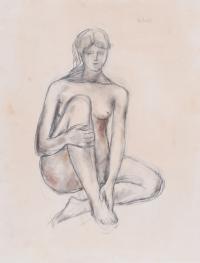 665-JOAN REBULL (1899-1981). "FEMALE NUDE".