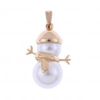 149-SNOWMAN PENDANT WITH PEARLS.