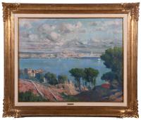 650-ELISEU MEIFRÉN ROIG (1859-1940). "VIEW OF THE BAY OF MALLORCA".