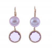 139-EARRINGS WITH AMETHYST AND PEARL.