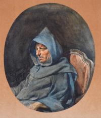 661-EUGENIO GIMENO REGNIER (1848-1920). "MONJE", 1875.