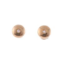 104-BUTTON EARRINGS WITH DIAMONDS.