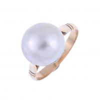 84-RING WITH A PEARL, 1950'S.