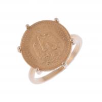 29-RING WITH A 2 PESO MEXICAN COIN.