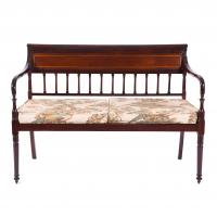 681-REGENCY TWO-SEAT BENCH, EARLY 19TH CENTURY.