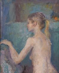 20029-XAVIER BLANCH PLA (1918-1999).  "DESNUDO FEMENINO DE ESPALDAS".