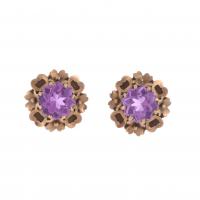 116-FLORAL EARRINGS WITH TOURMALINES.