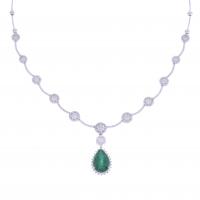 320-TRANSFORMABLE CHOKER WITH DIAMONDS AND EMERALD.