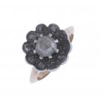 34-ALPHONSINE FLORAL RING WITH DIAMONDS.