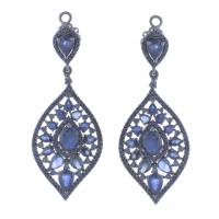 25908-LONG EARRINGS WITH SAPPHIRES.
