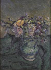 23705-ESCUELA CATALANA, SIGLO XX. "JARRÓN DE FLORES".