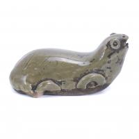 197-19TH CENTURY CHINESE SCHOOL. SMALL TERRACOTTA FROG.