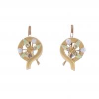 115-MASRIERA STYLE FLORAL EARRINGS.