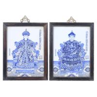 204-LATE QING DYNASTY, CIRCA 1880. PAIR OF PORTRAITS OF QIANLONG EMPEROR AND EMPRESS.