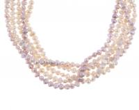 103-NECKLACE WITH FIVE STRANDS OF BAROQUE PEARLS.
